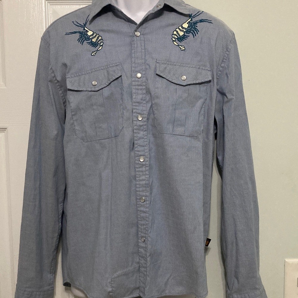 Howler Brothers Gray Gaucho Pearl snap prawns rare